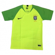Portero Equipación Camiseta Brasil 2018 Amarillo Tailandia